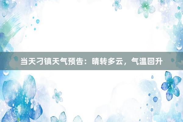 当天刁镇天气预告：晴转多云，气温回升